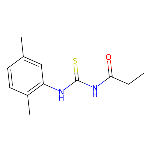N-[(2,5-dimethylphenyl)carbamothioyl]propanamide structure