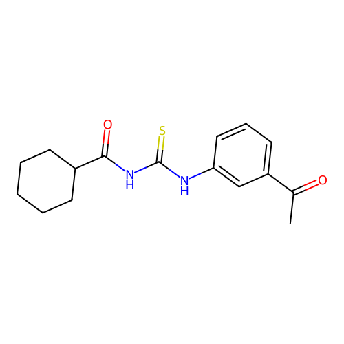 N-[(3-acetylphenyl)carbamothioyl]cyclohexanecarboxamide structure
