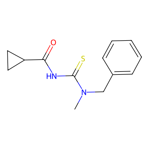 N-[benzyl(methyl)carbamothioyl]cyclopropanecarboxamide structure