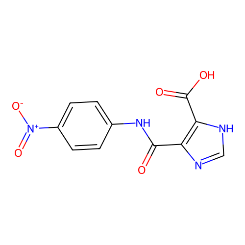 5-(4-Nitro-phenylcarbamoyl)-1H-imidazole-4-carboxylic acid structure