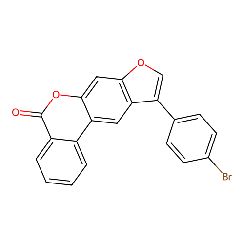 10-(4-Bromophenyl)-5h-benzo[c]furo[3,2-g]chromen-5-one structure