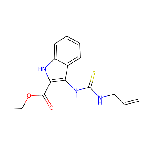 ethyl 3-[(prop-2-en-1-ylcarbamothioyl)amino]-1H-indole-2-carboxylate structure