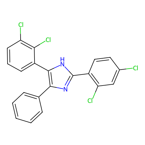 5-(2,3-dichlorophenyl)-2-(2,4-dichlorophenyl)-4-phenyl-1H-imidazole structure