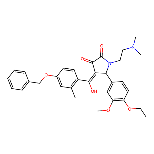 4-(4-(Benzyloxy)-2-methylbenzoyl)-1-(2-(dimethylamino)ethyl)-5-(4-ethoxy-3-methoxyphenyl)-3-hydroxy-1H-pyrrol-2(5H)-one structure