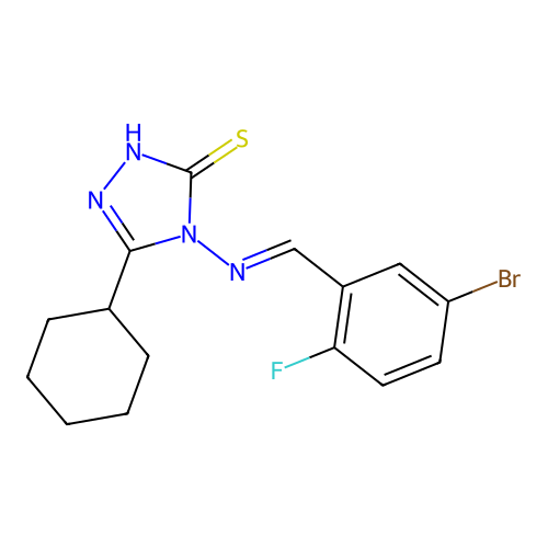 4-((5-Bromo-2-fluorobenzylidene)amino)-5-cyclohexyl-4H-1,2,4-triazole-3-thiol structure