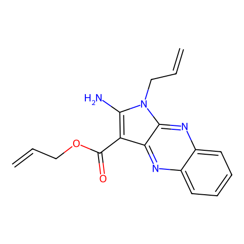 allyl 1-allyl-2-amino-1H-pyrrolo[2,3-b]quinoxaline-3-carboxylate structure