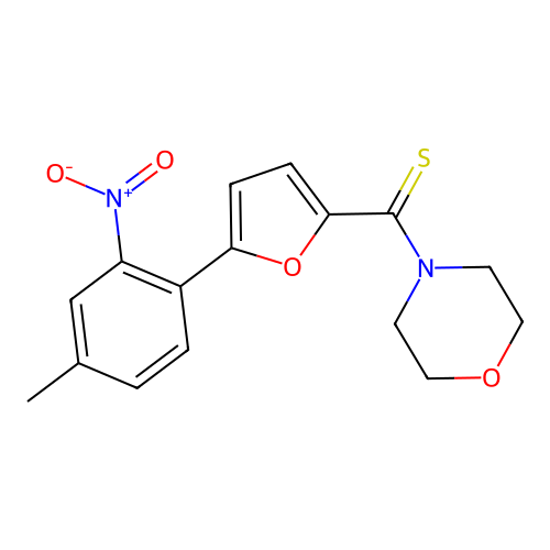 [5-(4-Methyl-2-nitrophenyl)furan-2-yl](morpholin-4-yl)methanethione structure