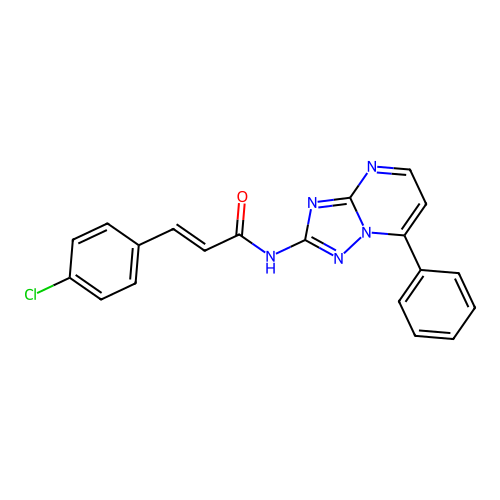 (E)-3-(4-chlorophenyl)-N-(7-phenyl-[1,2,4]triazolo[1,5-a]pyrimidin-2-yl)acrylamide structure
