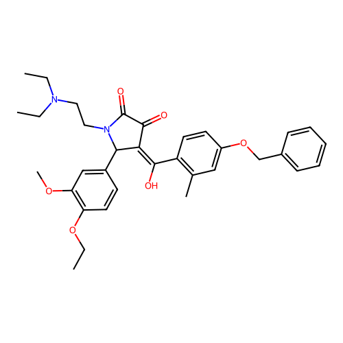 4-(4-(Benzyloxy)-2-methylbenzoyl)-1-(2-(diethylamino)ethyl)-5-(4-ethoxy-3-methoxyphenyl)-3-hydroxy-1H-pyrrol-2(5H)-one structure