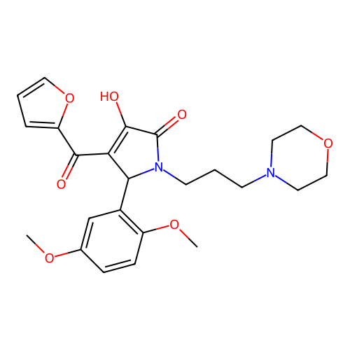 2-(2,5-dimethoxyphenyl)-3-(furan-2-carbonyl)-4-hydroxy-1-(3-morpholin-4-ylpropyl)-2H-pyrrol-5-one structure