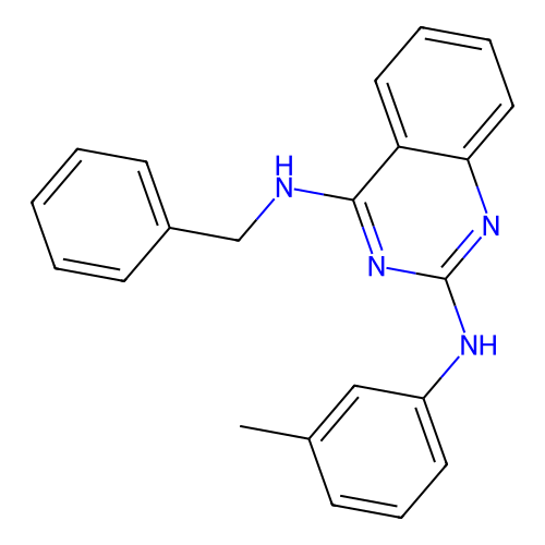 N~4~-benzyl-N~2~-(3-methylphenyl)quinazoline-2,4-diamine structure
