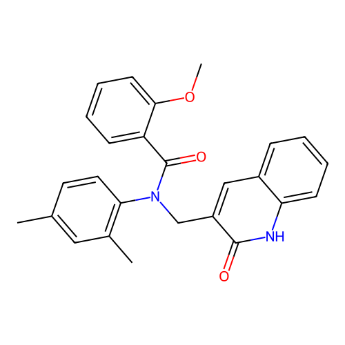 N-(2,4-dimethylphenyl)-N-((2-hydroxyquinolin-3-yl)methyl)-2-methoxybenzamide structure