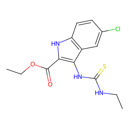 ethyl 5-chloro-3-[(ethylcarbamothioyl)amino]-1H-indole-2-carboxylate structure