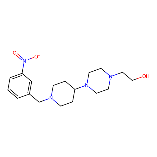 2-{4-[1-(3-Nitrobenzyl)piperidin-4-yl]piperazin-1-yl}ethanol structure