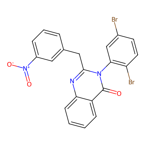 3-(2,5-dibromophenyl)-2-(3-nitrobenzyl)quinazolin-4(3H)-one structure