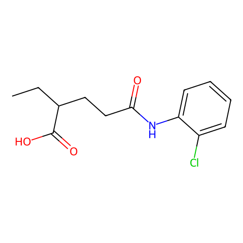 5-((2-Chlorophenyl)amino)-2-ethyl-5-oxopentanoic acid structure