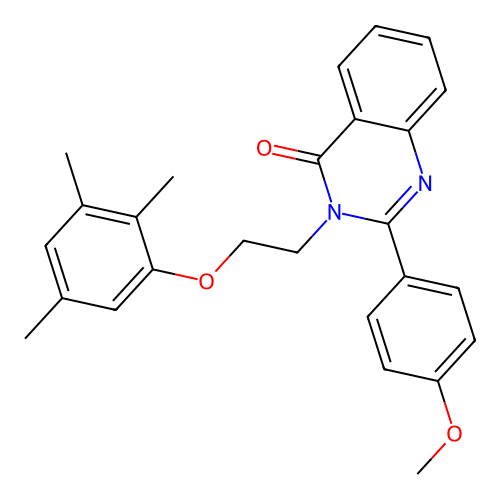 2-(4-methoxyphenyl)-3-(2-(2,3,5-trimethylphenoxy)ethyl)quinazolin-4(3H)-one structure