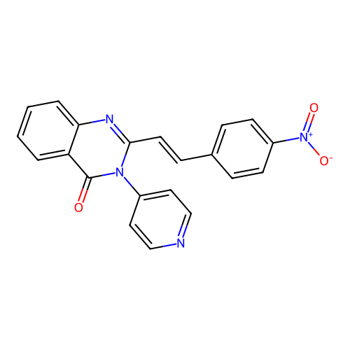 2-[(E)-2-(4-nitrophenyl)ethenyl]-3-(pyridin-4-yl)quinazolin-4(3H)-one structure