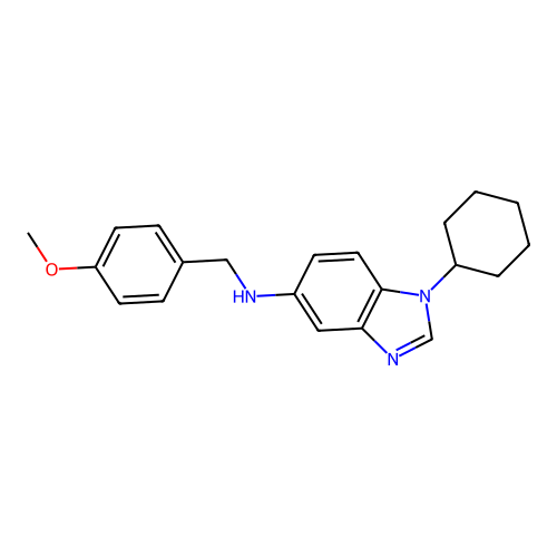 1-cyclohexyl-N-(4-methoxybenzyl)-1H-benzimidazol-5-amine structure