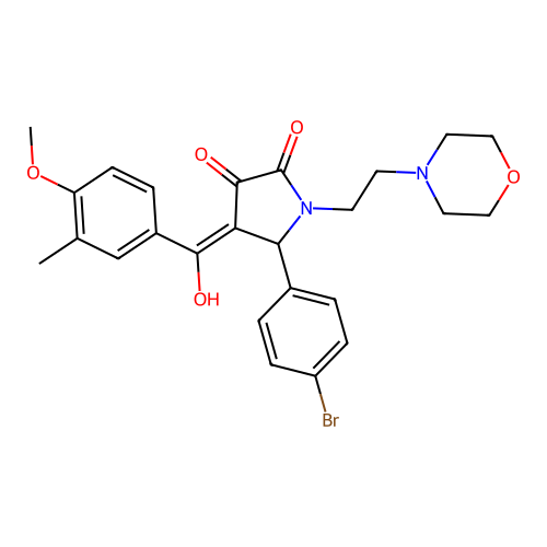 5-(4-Bromophenyl)-3-hydroxy-4-(4-methoxy-3-methylbenzoyl)-1-(2-morpholinoethyl)-1H-pyrrol-2(5H)-one structure