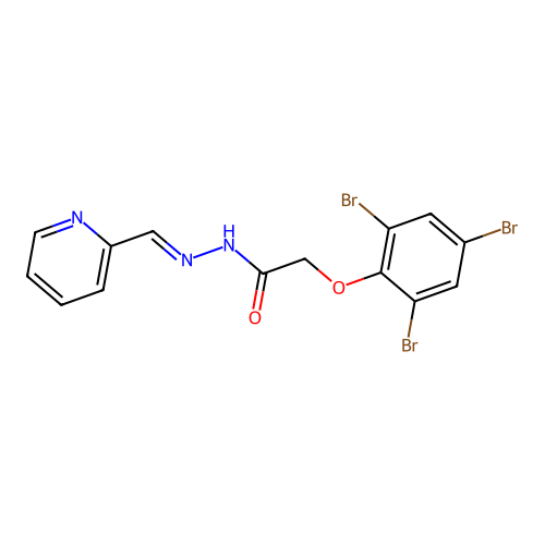 N'-[(E)-pyridin-2-ylmethylidene]-2-(2,4,6-tribromophenoxy)acetohydrazide structure