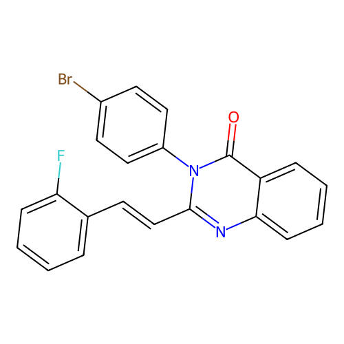 3-(4-bromophenyl)-2-[(E)-2-(2-fluorophenyl)ethenyl]quinazolin-4(3H)-one structure
