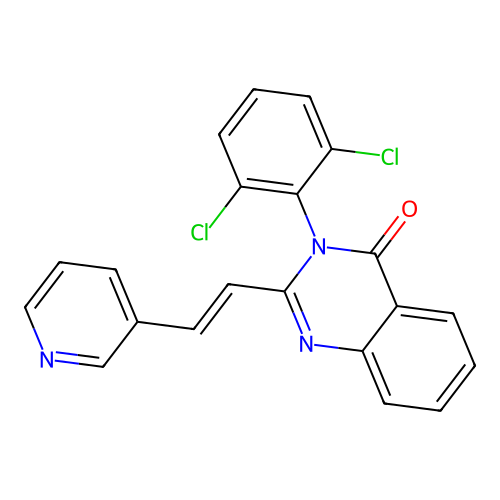 3-(2,6-dichlorophenyl)-2-[(E)-2-pyridin-3-ylethenyl]quinazolin-4-one structure