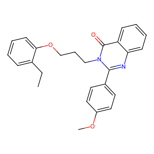 3-(3-(2-ethylphenoxy)propyl)-2-(4-methoxyphenyl)quinazolin-4(3H)-one structure