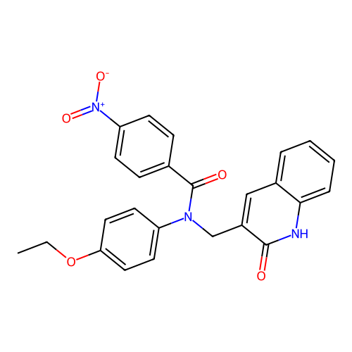 N-(4-ethoxyphenyl)-4-nitro-N-[(2-oxo-1H-quinolin-3-yl)methyl]benzamide structure