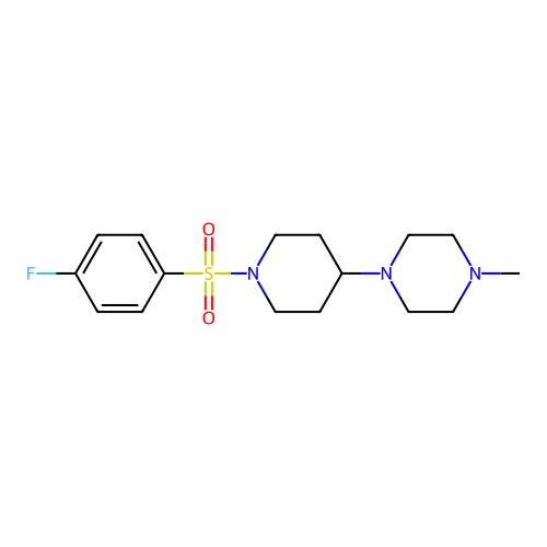 Piperazine, 1-[1-(4-fluorobenzenesulfonyl)piperidin-4-yl]-4-methyl- structure