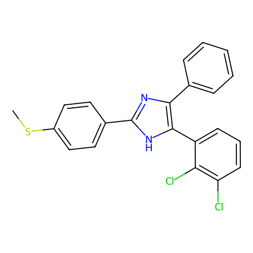 4-(2,3-dichlorophenyl)-2-[4-(methylsulfanyl)phenyl]-5-phenyl-1H-imidazole structure