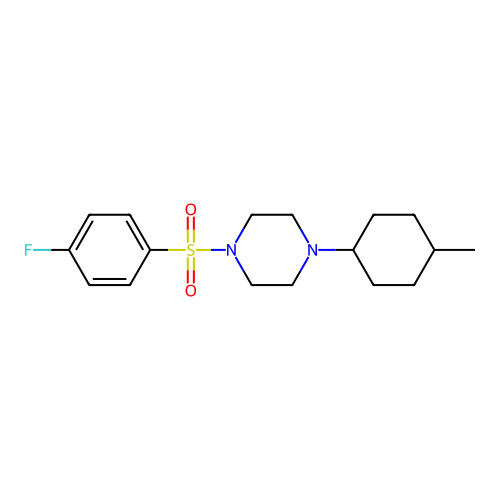 1-[(4-Fluorophenyl)sulfonyl]-4-(4-methylcyclohexyl)piperazine structure