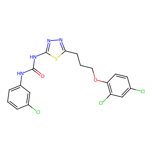 C18H15Cl3N4O2S structure