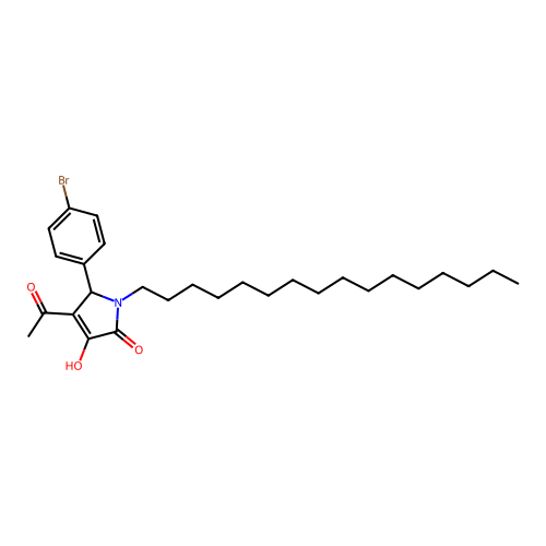 4-acetyl-5-(4-bromophenyl)-1-hexadecyl-3-hydroxy-1,5-dihydro-2H-pyrrol-2-one structure