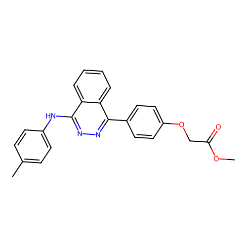 Methyl (4-{4-[(4-methylphenyl)amino]phthalazin-1-yl}phenoxy)acetate structure