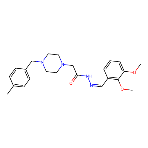 (Z)-N'-(2,3-dimethoxybenzylidene)-2-(4-(4-methylbenzyl)piperazin-1-yl)acetohydrazide structure