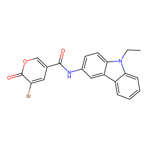 5-bromo-N-(9-ethylcarbazol-3-yl)-6-oxopyran-3-carboxamide structure