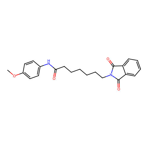 7-(1,3-dioxo-1,3-dihydro-2H-isoindol-2-yl)-N-(4-methoxyphenyl)heptanamide structure