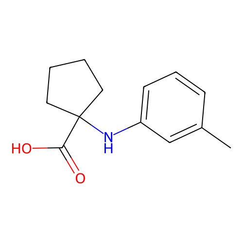 1-M-Tolylamino-cyclopentanecarboxylic acid structure