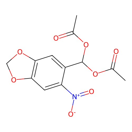 (Acetyloxy){6-nitro-1,3-benzodioxol-5-yl}methyl acetate structure