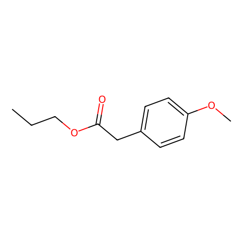 Propyl 2-(4-methoxyphenyl)acetate structure