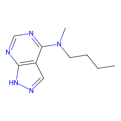 N-butyl-N-methyl-1H-pyrazolo[5,4-d]pyrimidin-4-amine structure