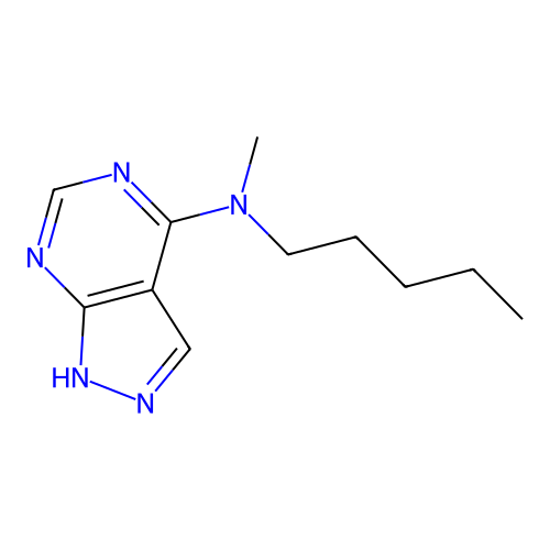 N-methyl-N-pentyl-1H-pyrazolo[5,4-d]pyrimidin-4-amine structure