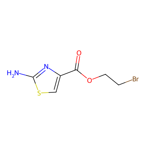 2-Bromoethyl 2-amino-1,3-thiazole-4-carboxylate structure