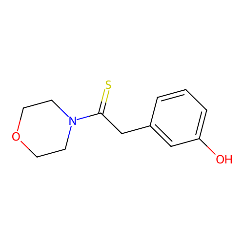 3-Hydroxyphenylthioacetmorpholide structure