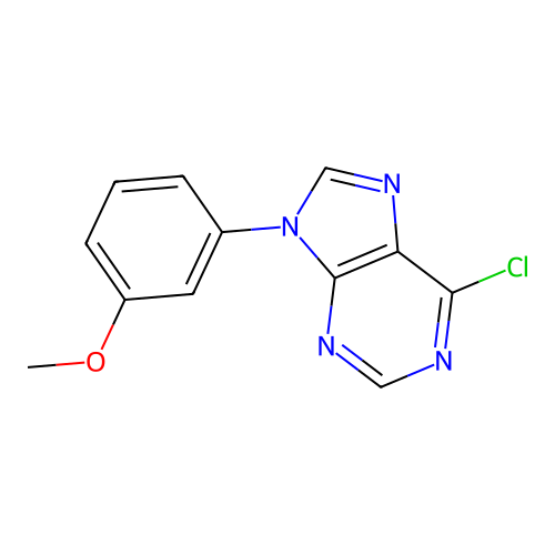 6-Chloro-9-(3-methoxyphenyl)purine structure