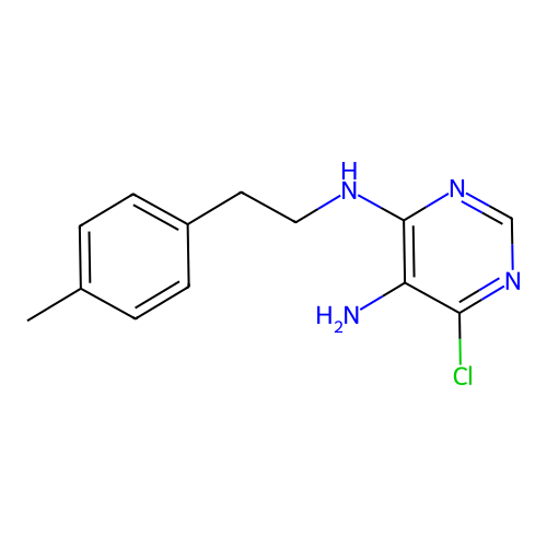 6-chloro-4-N-[2-(4-methylphenyl)ethyl]pyrimidine-4,5-diamine structure