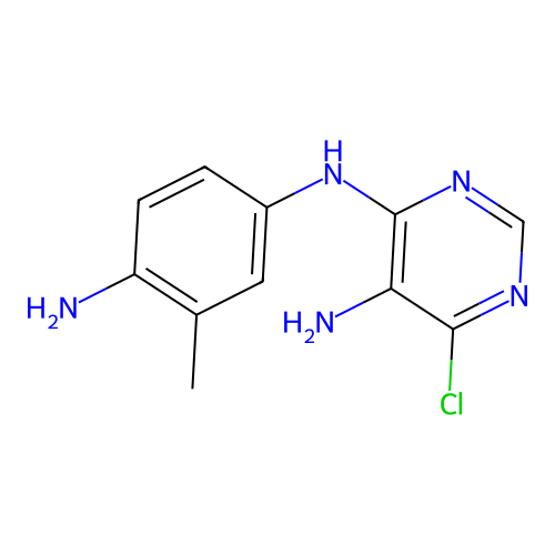 4-N-(4-amino-3-methylphenyl)-6-chloropyrimidine-4,5-diamine structure