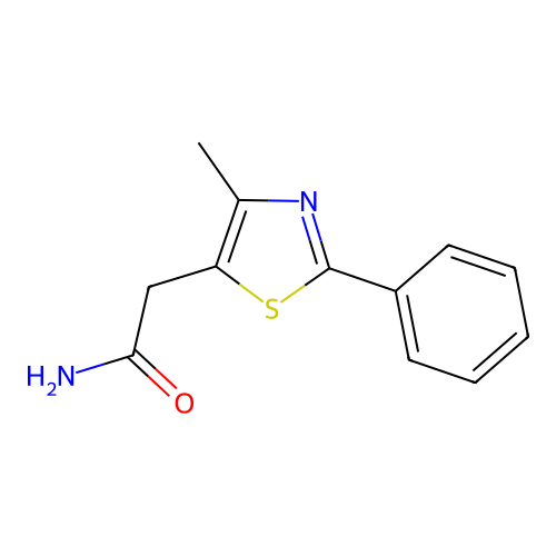 2-(4-甲基-2-苯基-1,3-噻唑-5-基)乙酰胺 structure