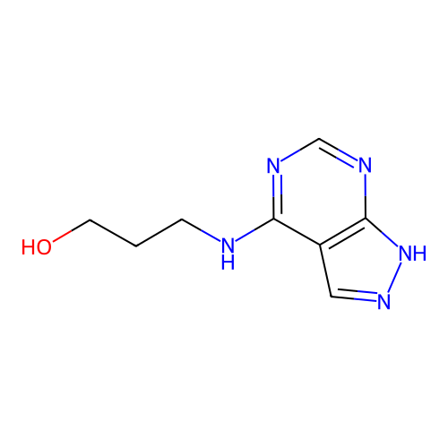 3-(1H-pyrazolo[3,4-d]pyrimidin-4-ylamino)-1-propanol structure